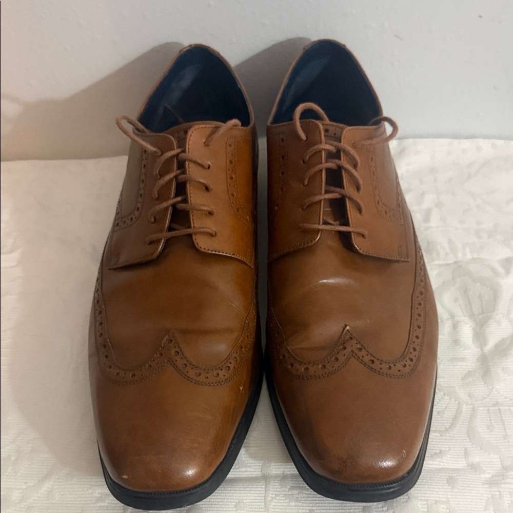Cole Haan Tan Leather Wingtip Oxfords